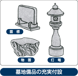 墓地備品の充実付設